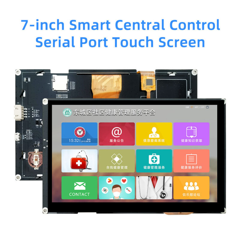 7 Inch TFT LCD Display 1024x600 QDA18 Driver Parallel RGB 24-bit All Viewing Angle Transmissive LCD Module