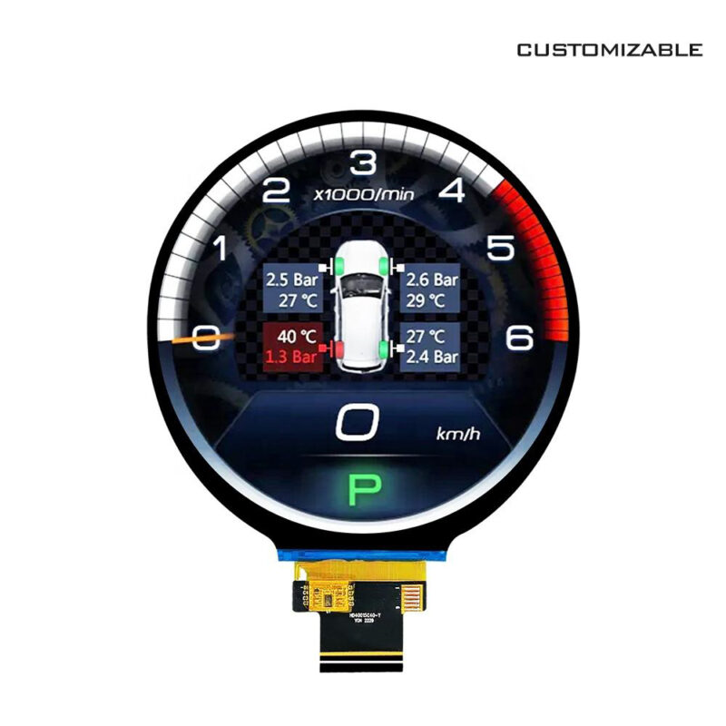 4.0 Inch Round TFT LCD 720720 3WSPI+RGB18BIT NV3052C With Playback Board