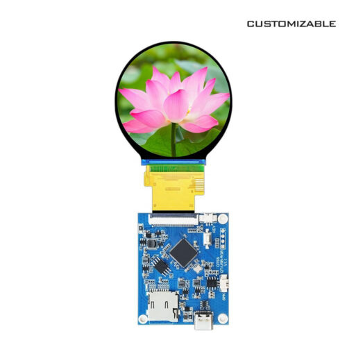 2.1 Inch Round TFT LCD 480x480 SPI3W+RGB18bit ST7701S With Playback Board