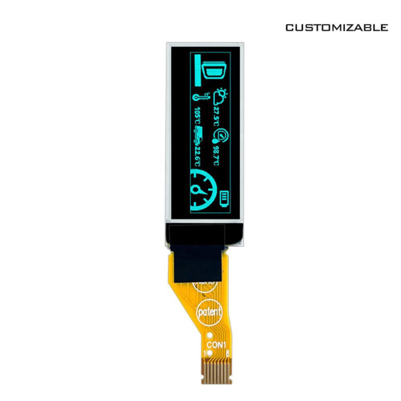 H58c9472a55bf42ef8f3f39894273ec65e 0.91 Inch Monochrome PMOLED Display Panel with SSD1306 Driver IC 128x32 Resolution 4-wire SPII2C Interface 132 Duty Cycle
