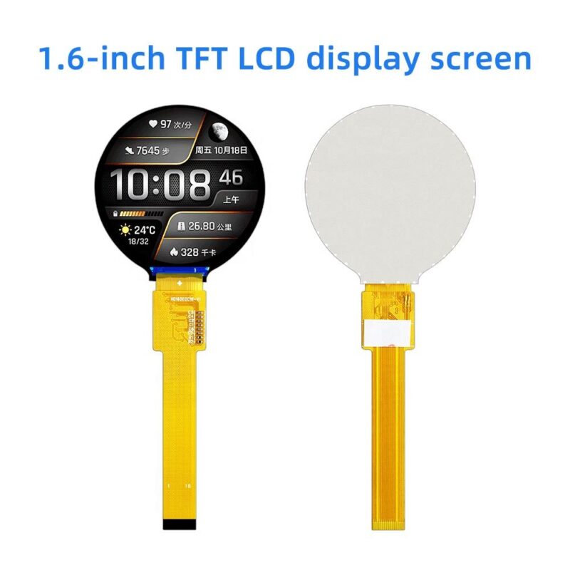 1.6 Inch 400x400 Resolution LCD Display Screen RGB LED Back Light 16 PIN MIPI SPI Panel for Smart Watches High Resolution TFT