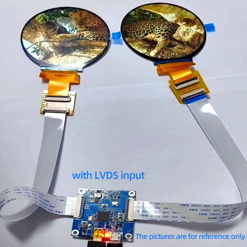 H5fe27a7b107b4cea814ce39ff35af8941 2.1 Inch Dual Circle Display Screen 480x480 Resolution 30Pin Mipi IPS TFT Module with LVDS input