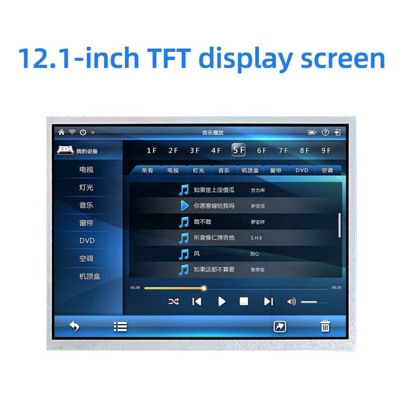 12.1 Inch Square TFT LCD Display 1024x768 20PIN LVDS