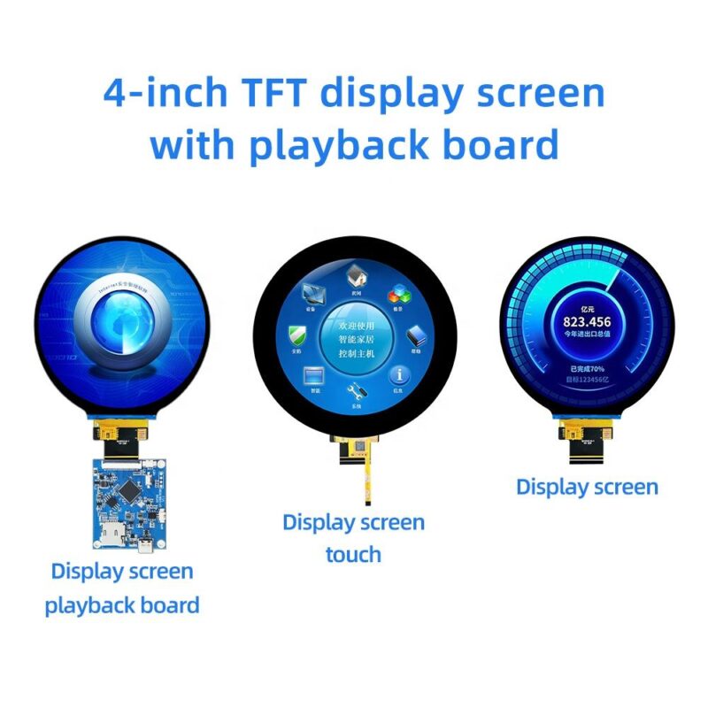 4.0 Inch Round TFT LCD 720720 3WSPI+RGB18BIT NV3052C With Playback Board