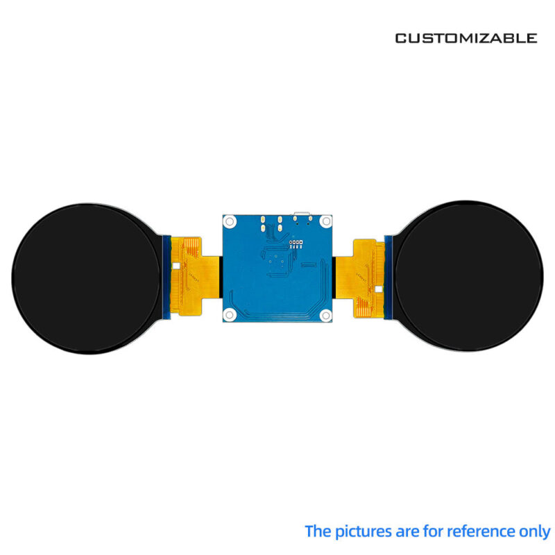 H98059f22a0a740e8b1ef7d5171aa16c4J 2.1 Inch Dual Circle Display Screen 480x480 Resolution 30Pin Mipi IPS TFT Module with LVDS input