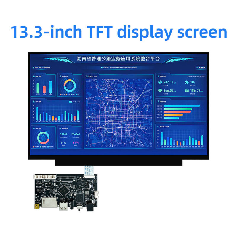13.3 Inch 19201080 EDP1.3 A-Si TFT LCD Module Full HD 262K 72% Color Gamut Low Reflection Laptop Display