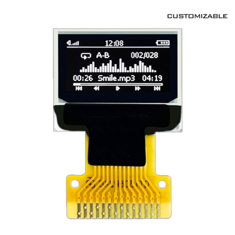 0.49 Inch Mini PMOLED Monochrome Display 64x32 Resolution SSD1306 Driver 4-wire SPII2C Interface
