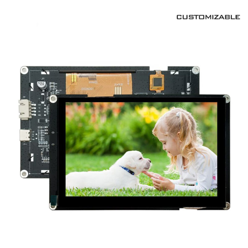 5-inch STN Smart Central Control Serial Port Touch Screen Embedded System Control Panel 800x480 Resolution 300 Nit Brightness