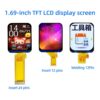 1.69 1.7 240x280 IPS Color TFT LCD Display Panel for Smart Watches 1224 Pin 240280 Lcd Screen Module with ST7789 Driver IC