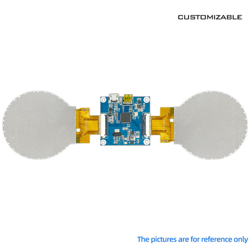 Hc6eb45f1fcee46e1985e0b7a844be9b6K 2.1 Inch Dual Circle Display Screen 480x480 Resolution 30Pin Mipi IPS TFT Module with LVDS input