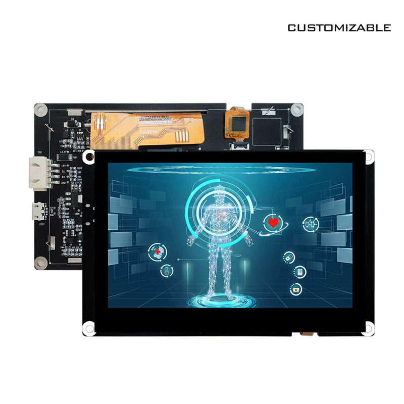 4.3 Inch IPS TFT LCD Display 800x480 QDA18 Driver Parallel RGB 24-bit All Viewing Angle Transmissive Module