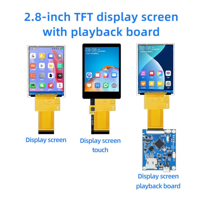 2.8-inch TFT Touch Screen Playback Board IPS Display 480x640 Resolution Supports External Memory Card High Brightness for