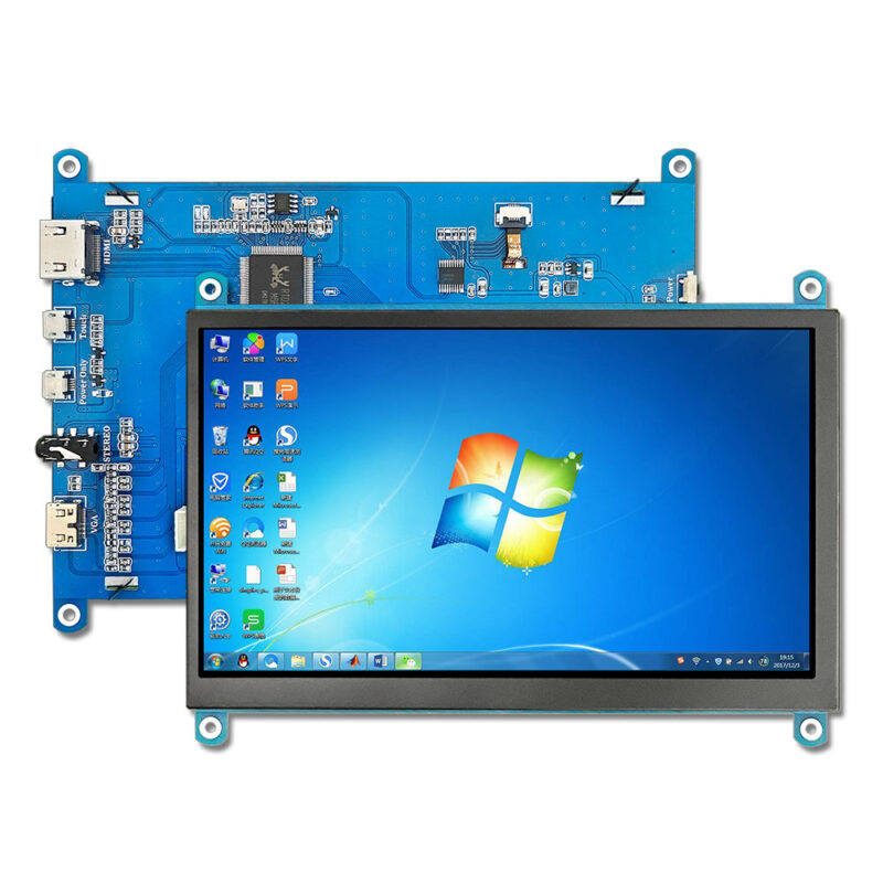 7 Inch Lcd Modules IPS TFT LCD Monitor 1024x600 CTP Screen Display Module for Raspberry Pi Secondary Screen 1 Year Warranty
